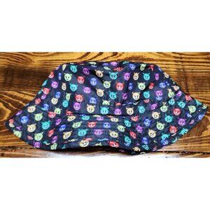 Adult Unisex Summer Bucket Hat Smiling Happy Devil Face w/Horns Emoji Pattern